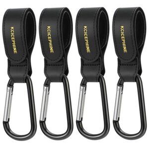 4Pack Stroller Hooks Clips Adjustable Baby Pram Bag Hanger Shopping Cart Accesso